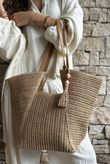 Varda Raffia Tote Bag Dark